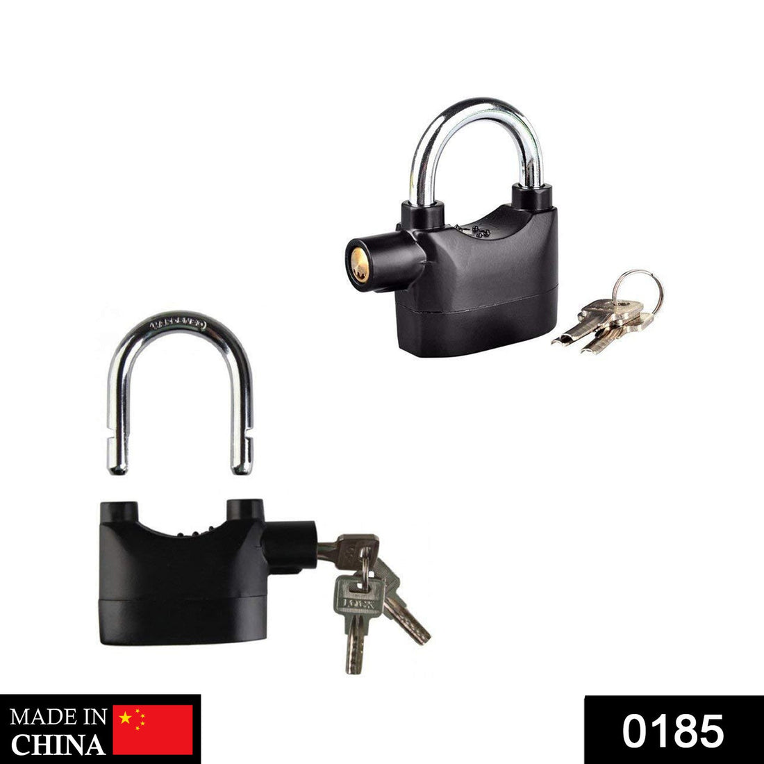 Anti-theft padlock with built-in smart alarm for security