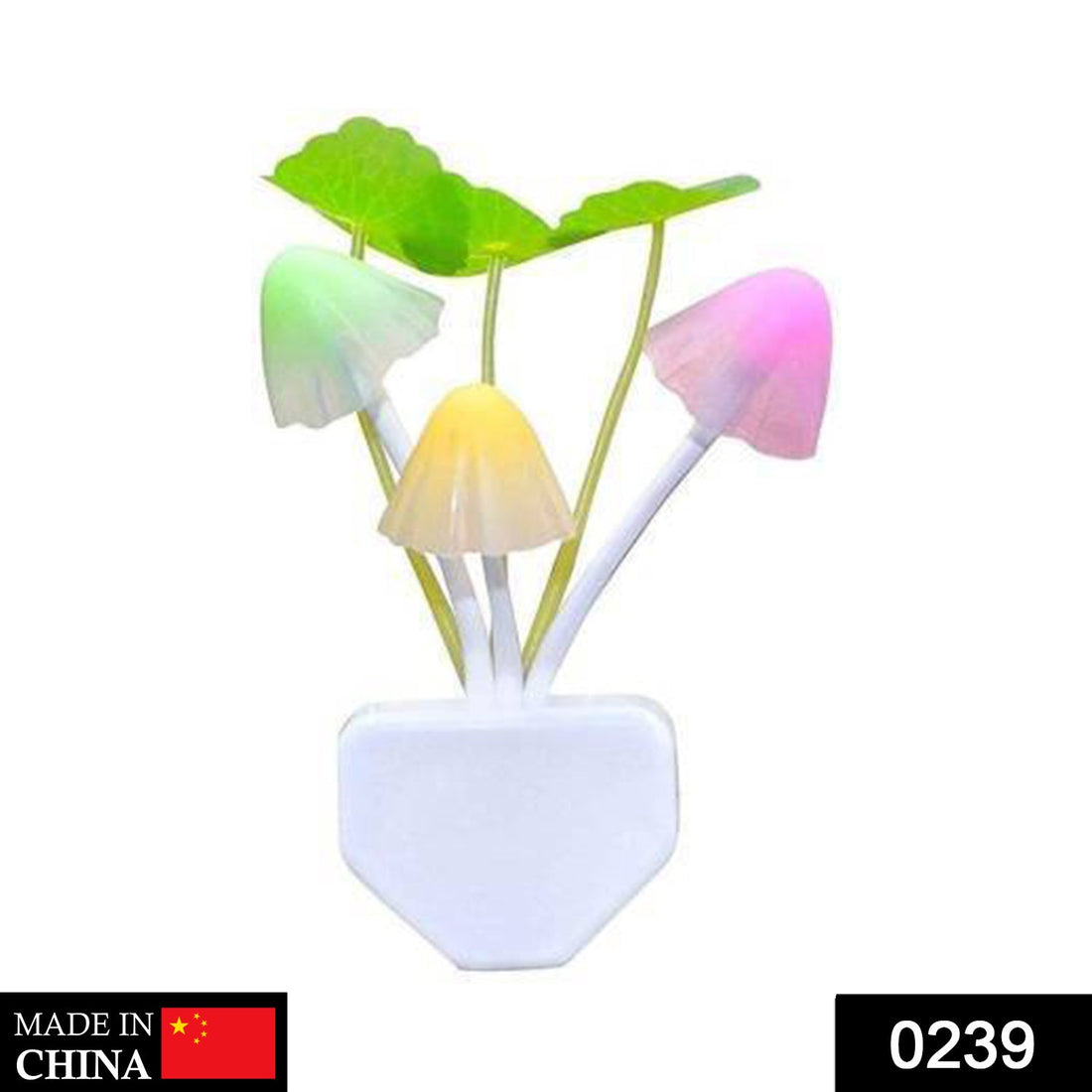 Colorful mushroom-shaped night light.