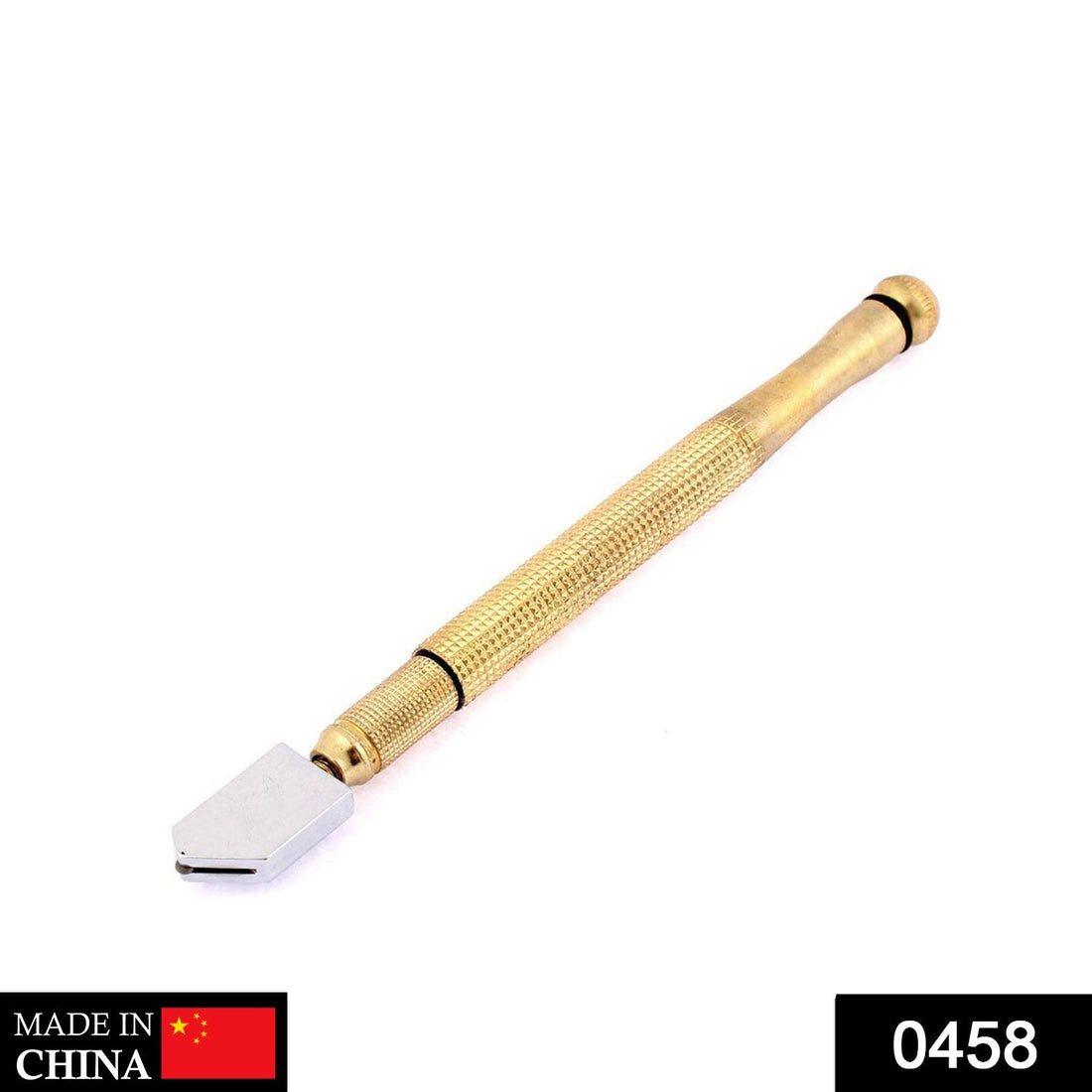 Gold metal glass cutter for precision.