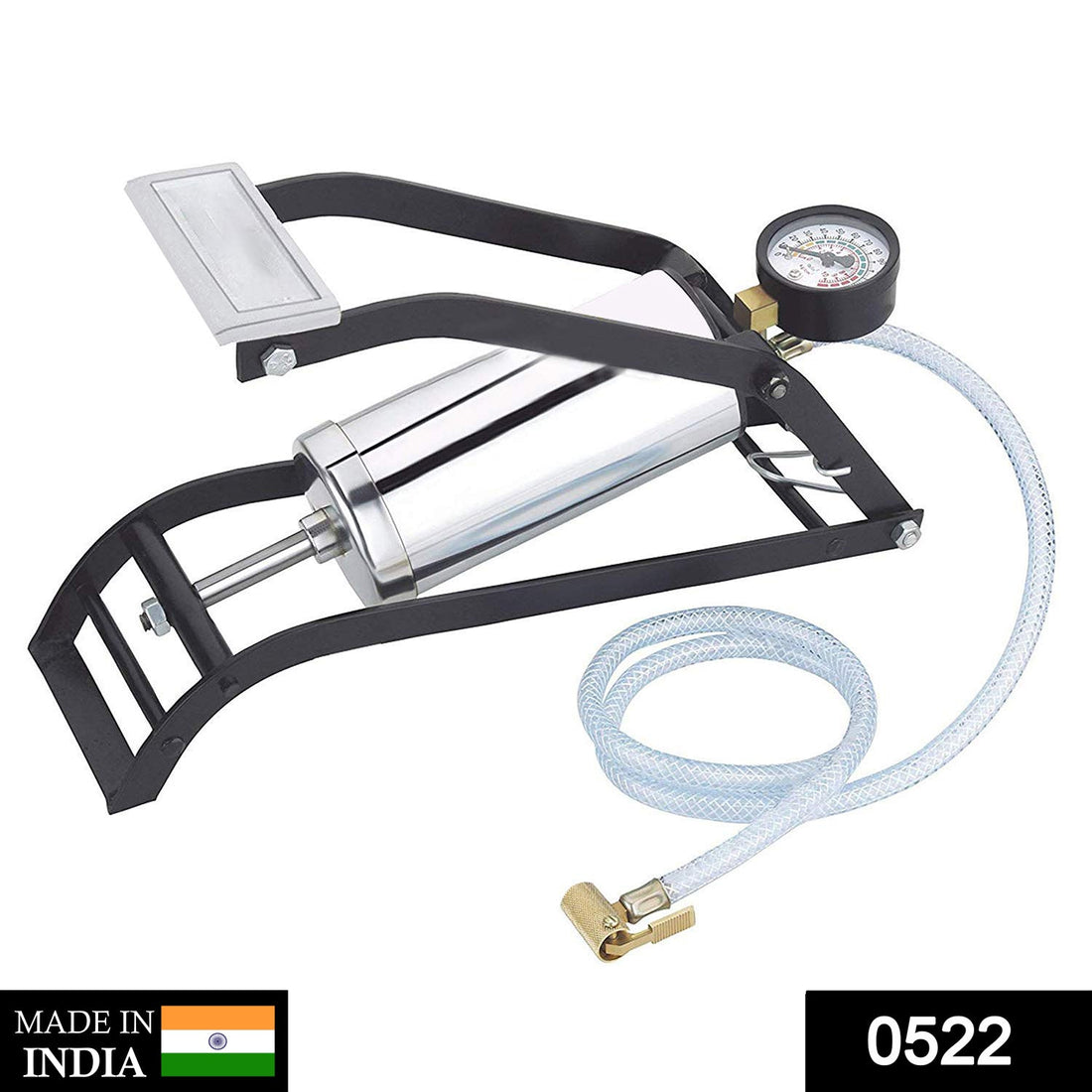 Heavy steel body foot pump