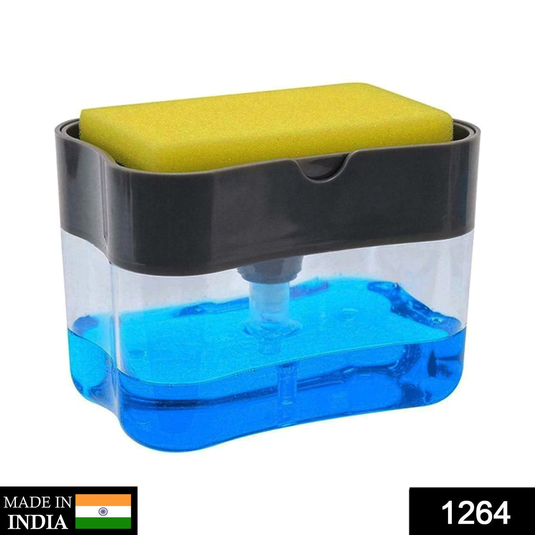 2-in-1 liquid soap dispenser with sponge holder