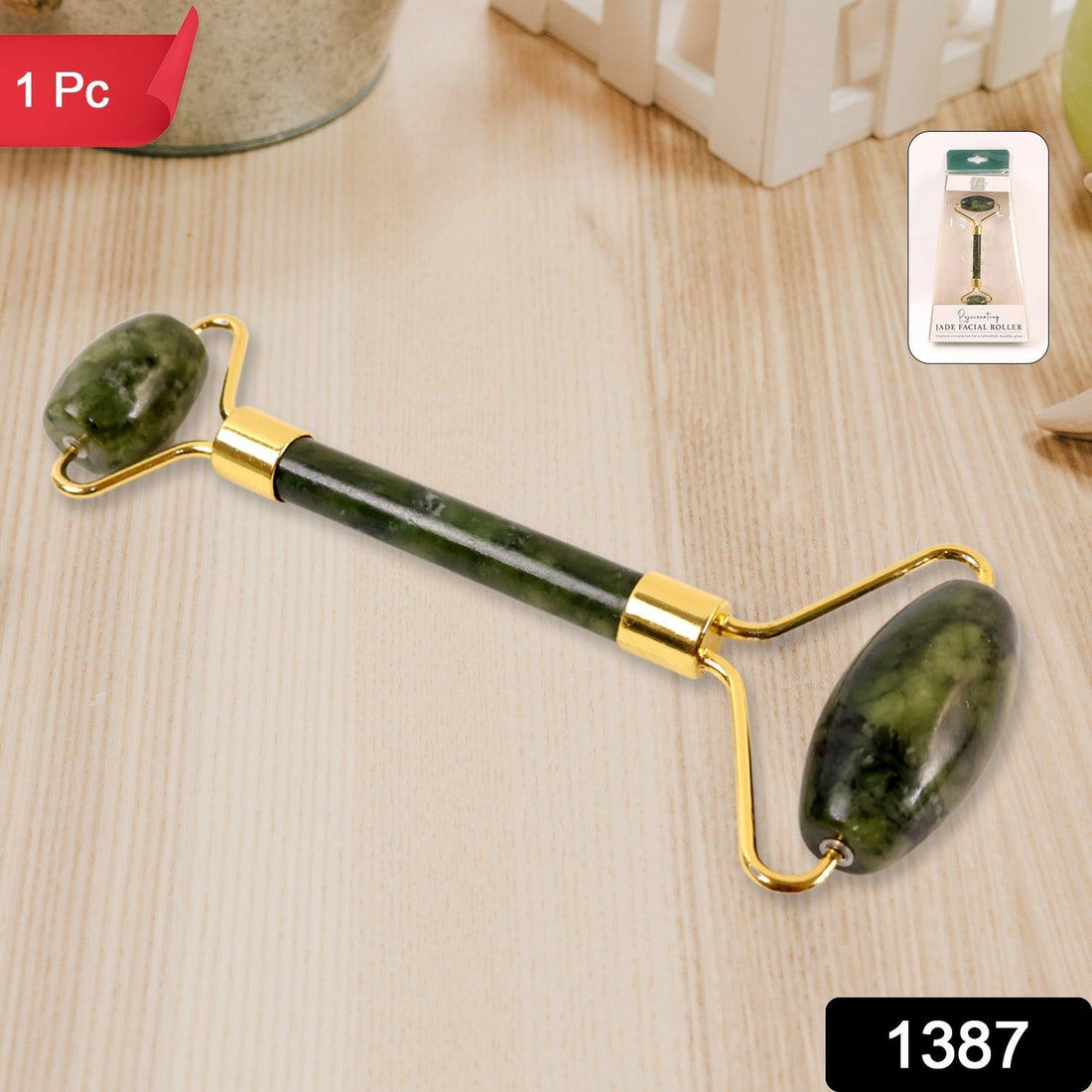 2-in-1 Jade Facial Massager Roller Tool