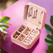 8782 Jewellery Box For Women Mini Portable Jewelry Box Organiserpu Leather Jewlerrying Display Holder Small Travel Jewellery Box For Girls Women Mother Daughte Travel Ring Pendant Earring Necklace Storage Case