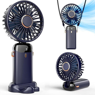 Rechargeable Hand Neck Fan with 3 Adjustable Speeds